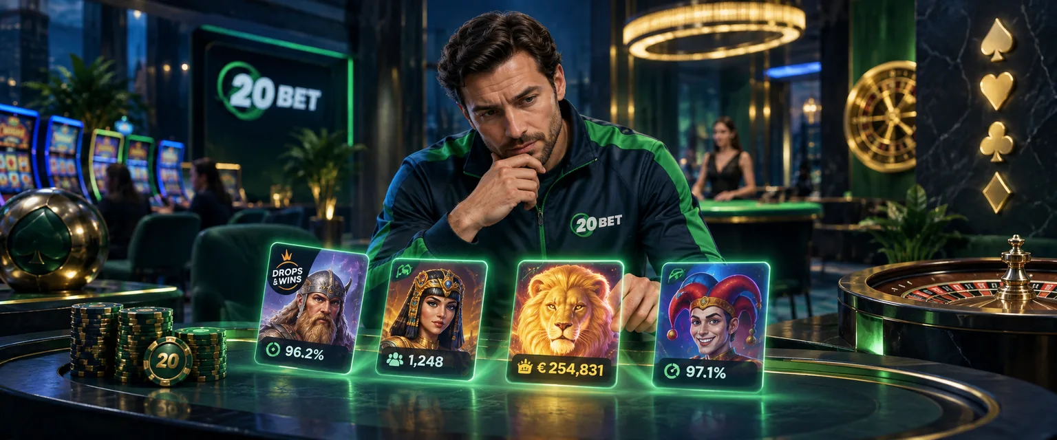 Adult man in 20Bet sportswear — The 20Bet Finland Casino, Where the Tiles Talk Back