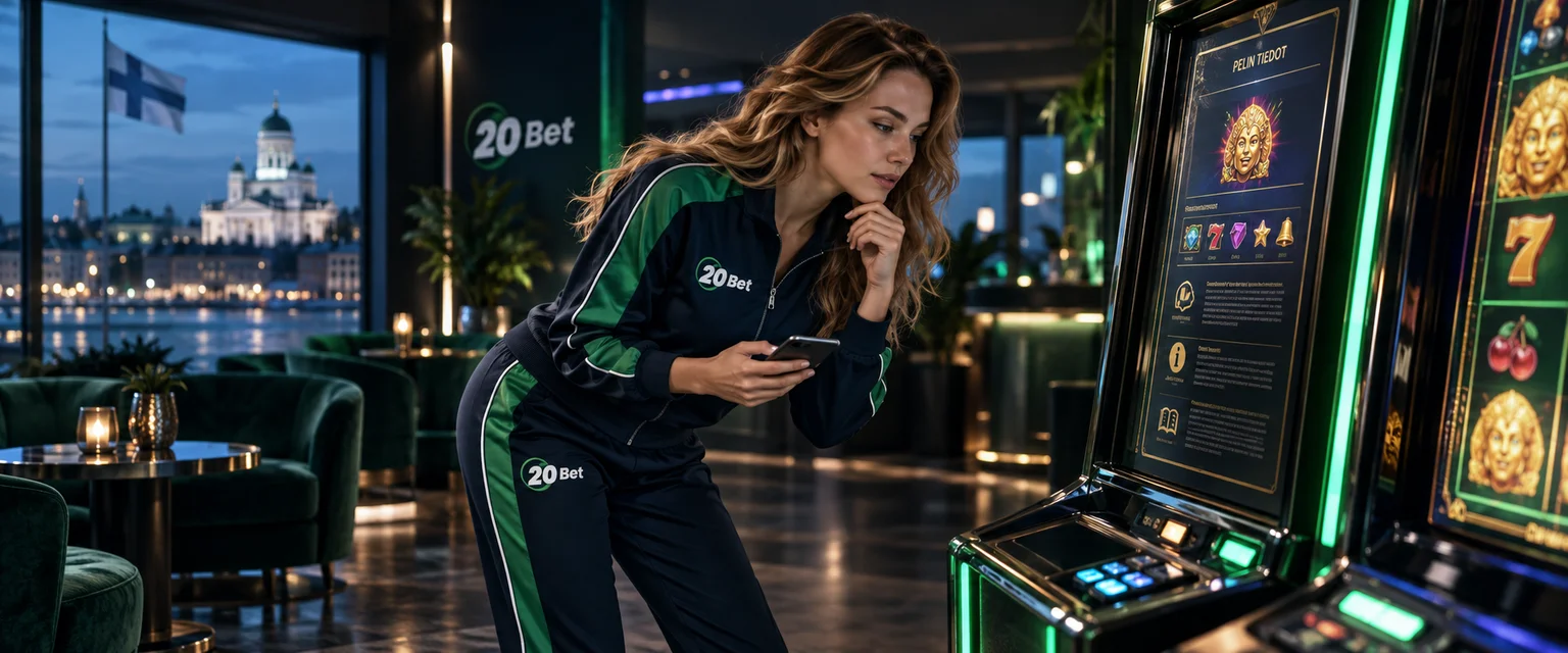 Adult woman in 20Bet sportswear — Reading a Slot Tile Before You Play It