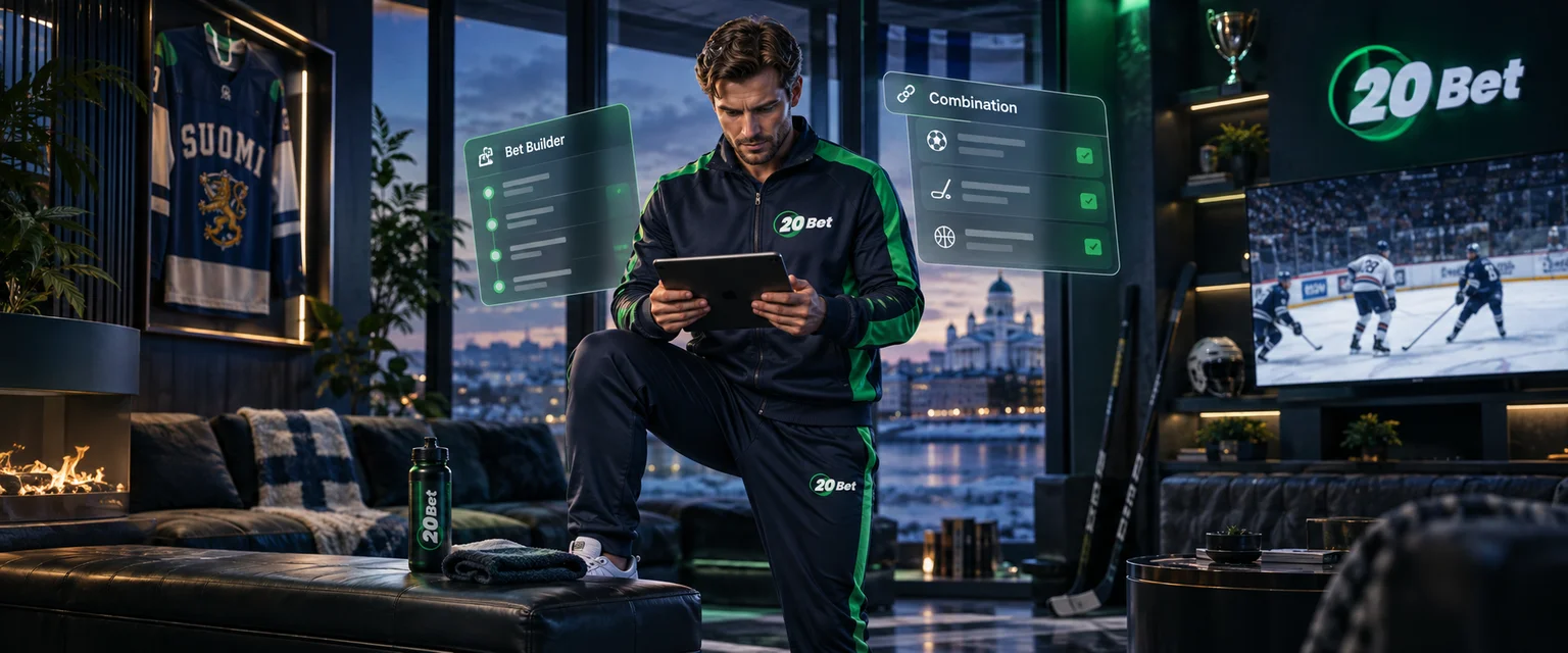 Adult man in 20Bet sportswear — The Betslip Is Cleverer Than It Looks